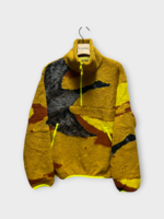 Conner Ives Conner Ives Sweatshirt, Print, Recycled Fleece Half Zipped Sweatshirt in Yellow w/ Duck Print