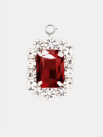 Rabanne Rabanne Accessory, Red, Rectangle Shape Charm