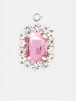 Rabanne Rabanne Accessory, Pink, Rectangle Shape Charm In Baby Pink