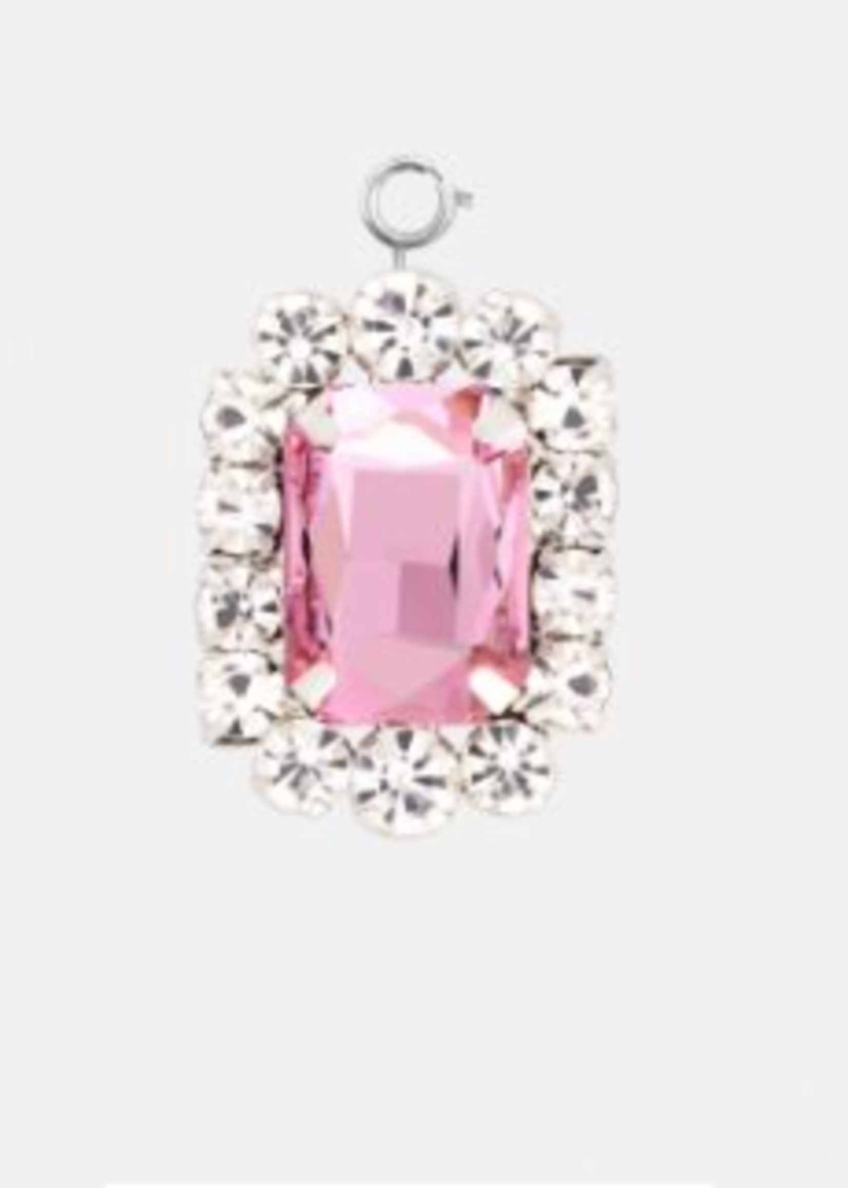 Rabanne Rabanne Accessory, Pink, Rectangle Shape Charm In Baby Pink