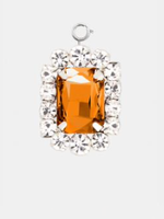 Rabanne Rabanne Accessory, Orange, Rectangle Shape Charm In Topaz