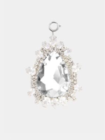 Rabanne Rabanne Accessory, White, Drop Shape Charm In Cristal