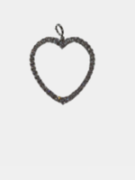 Rabanne Rabanne Accessory, Silver, Heart Shape Charm In Cristal
