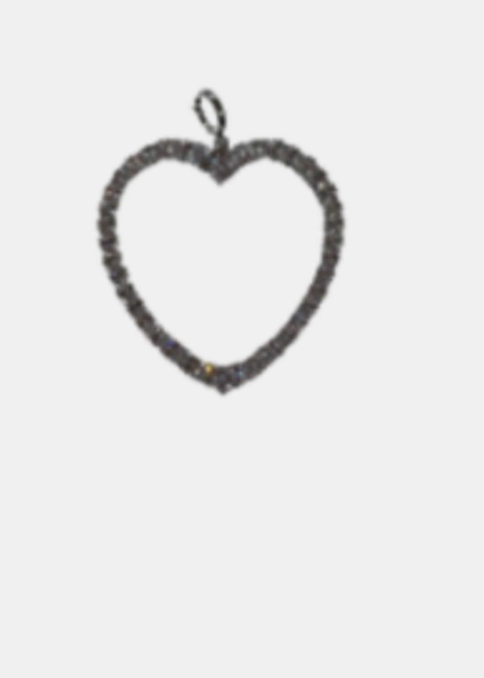 Rabanne Rabanne Accessory, Silver, Heart Shape Charm In Cristal