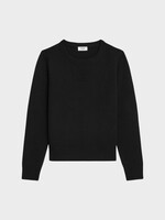 Celine Celine Knitwear, Black, Cashmere Crew Neck Pullover in Black