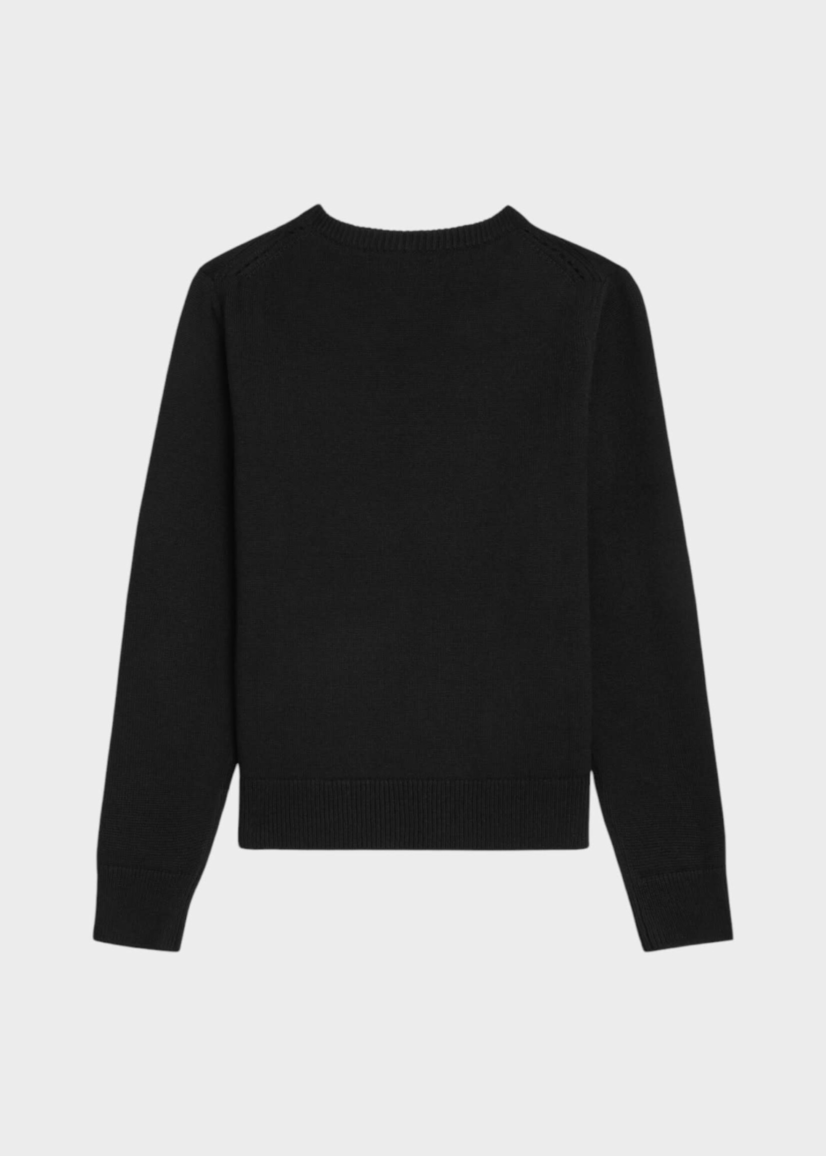 Celine Celine Knitwear, Black, Cashmere Crew Neck Pullover in Black