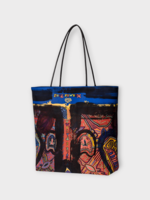 Dianora Salviati Dianora Salviati Bag, Multi, Callas Vintage Hand Painted Bag w/ Hermes Paris & Cat Print