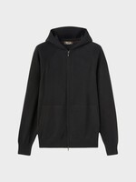 Loro Piana Loro Piana Knitwear, Grey, Merano Cashmere Zipped Hooded Bomber In Caviar