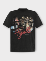 Balenciaga Balenciaga T-Shirt, Black, Cotton Pigalle Thin Jersey Small Fit T-Shirt In Faded Washed Black w/ Street View Print