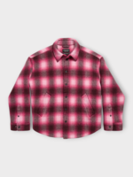 Balenciaga Balenciaga Shirt, Multi, Checked Flannel Padded Shirt In Pink & Black