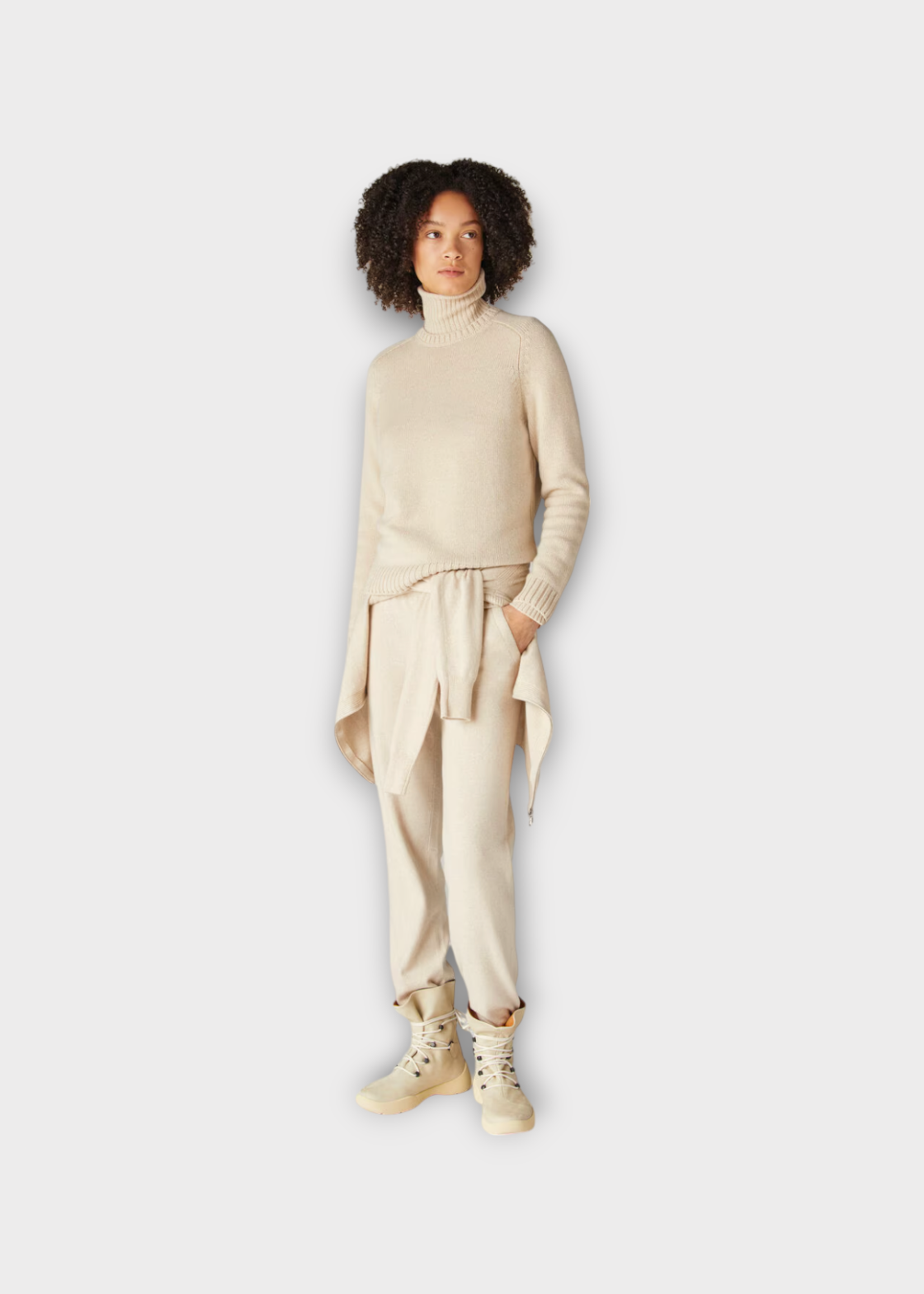 Loro Piana Loro Piana Trousers, Beige, Baby Cashmere Merano Knitwear In Natural Melange