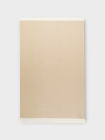 Loro Piana Loro Piana Blanket, Beige, Baby Cashmere Two Tone Plaid In Beige & Brown w/ Fringes