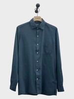 Massimo Alba Massimo Alba Shirt, Blue, Bowles Cotton & Cashmere Relaxed Fit Collared Button Up Shirt in Guado