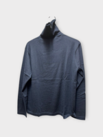 Lisa Yang Lisa Yang Knitwear, Navy, Alastair Light Cashmere High Neck Half Zipped Sweater
