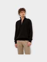 Massimo Alba Massimo Alba Knitwear, Blue, Liam Cashmere High Neck Half Zipped Sweater