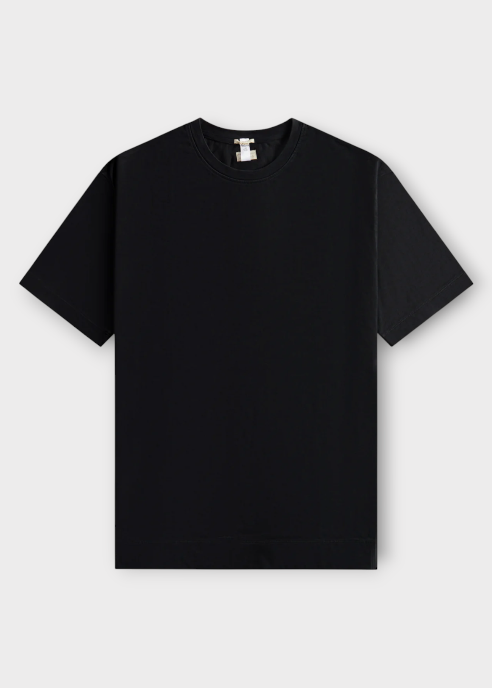 Massimo Alba Massimo Alba T-Shirt, Black, Nevis Cotton Crew Neck T-Shirt In Nero Lavato