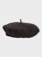 Loro Piana Loro Piana Hat, Brown, Anna Fluid Diamond Beret Hat In Cloves