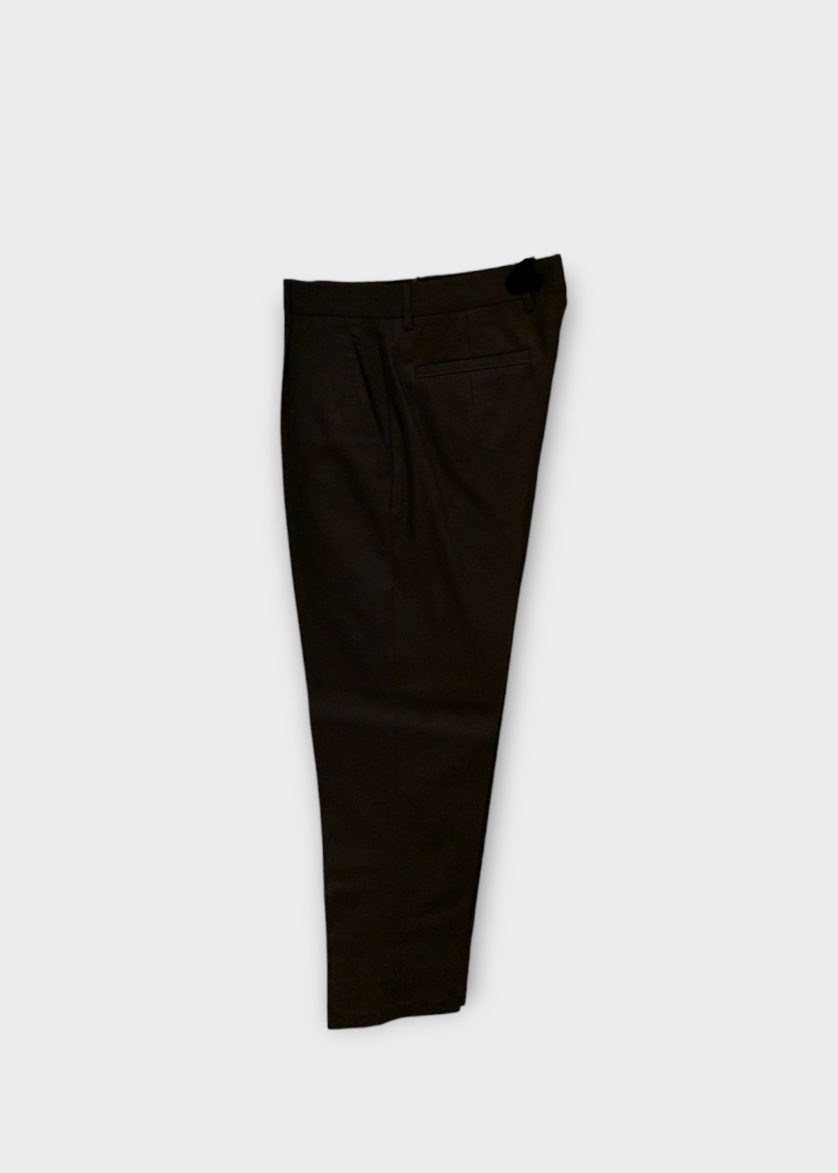 Zegna Zegna Trousers, Black, Cotton & Linen Classic Pants w/ Pleats