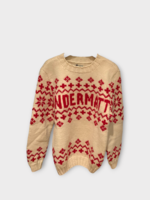 Michaela Buerger Michaela Buerger Knitwear, Multi, Wool Knitted Andermatt Ski Jumper In Cream White & Red Jacquard x Tasoni