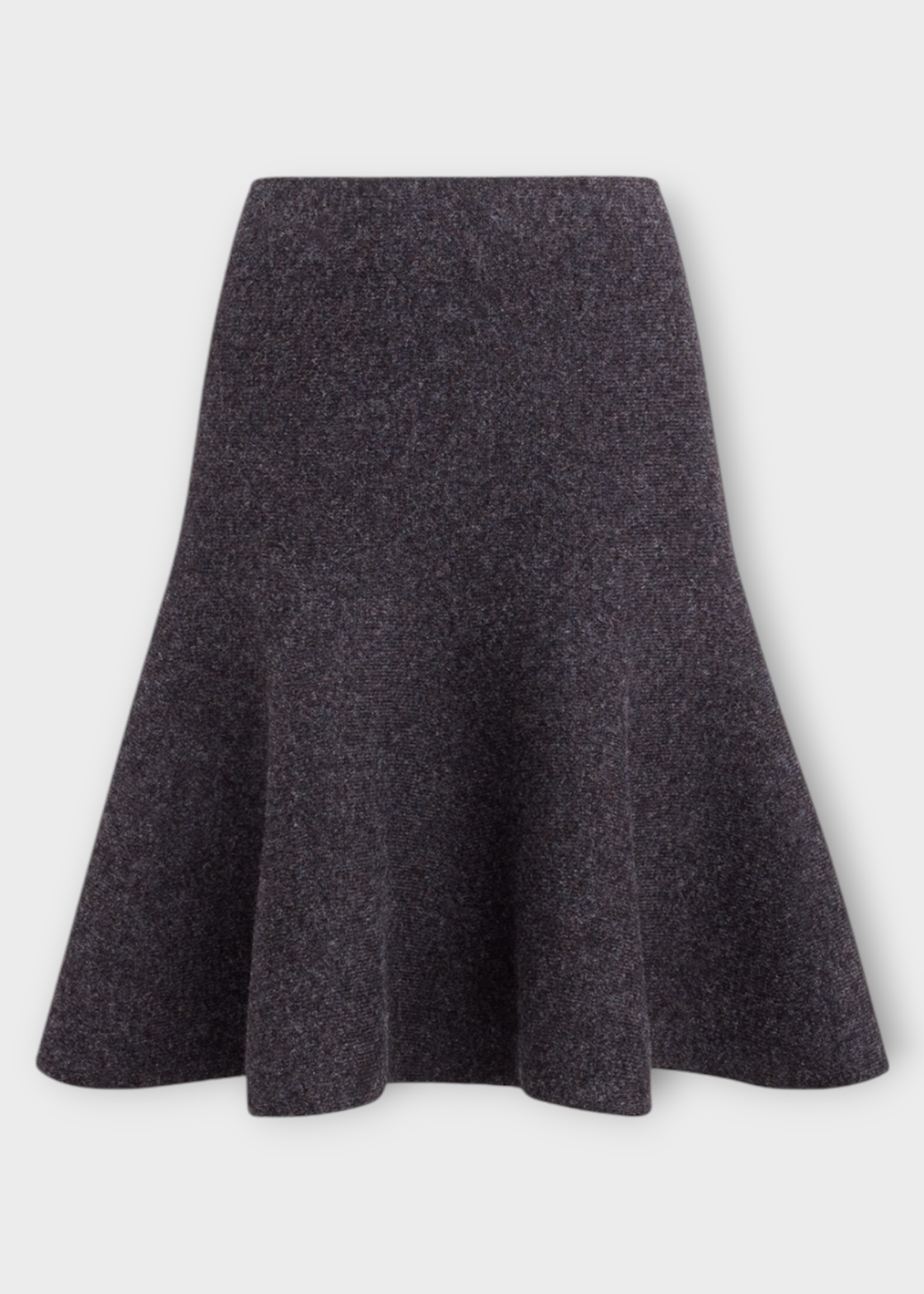 Alaia Alaia Skirt, Grey, Wool Knitted Bell Mini Skirt In Gris Melange