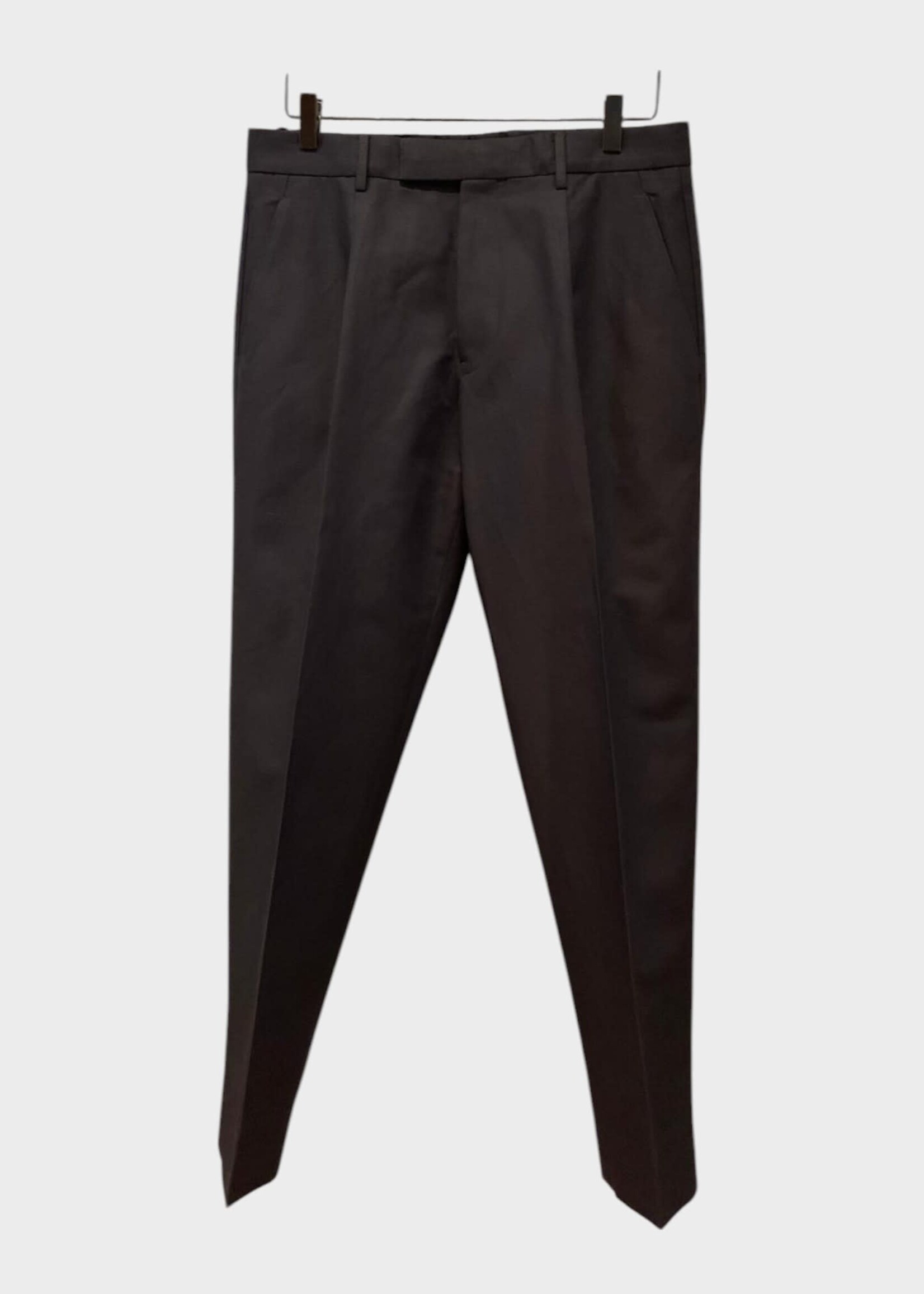 Zegna Zegna Trousers, Black, Cotton & Linen Classic Pants w/ Pleats