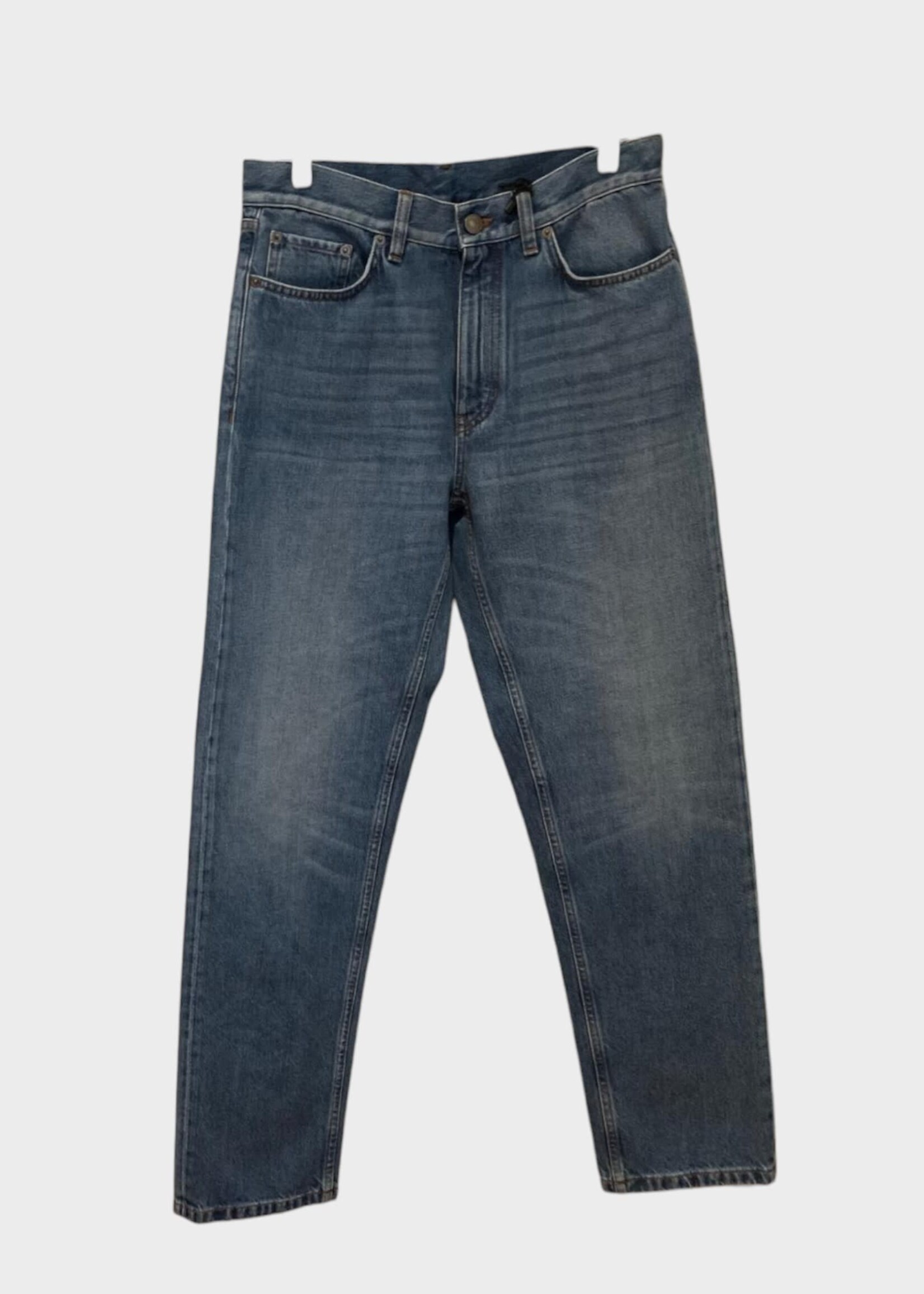 Zegna Zegna Jeans, Blue, Cotton Straight Leg Denim Pants