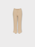 Valentino Valentino Trousers, Beige, Wool Drawstring Waist Knitted Solid Pants In Beige