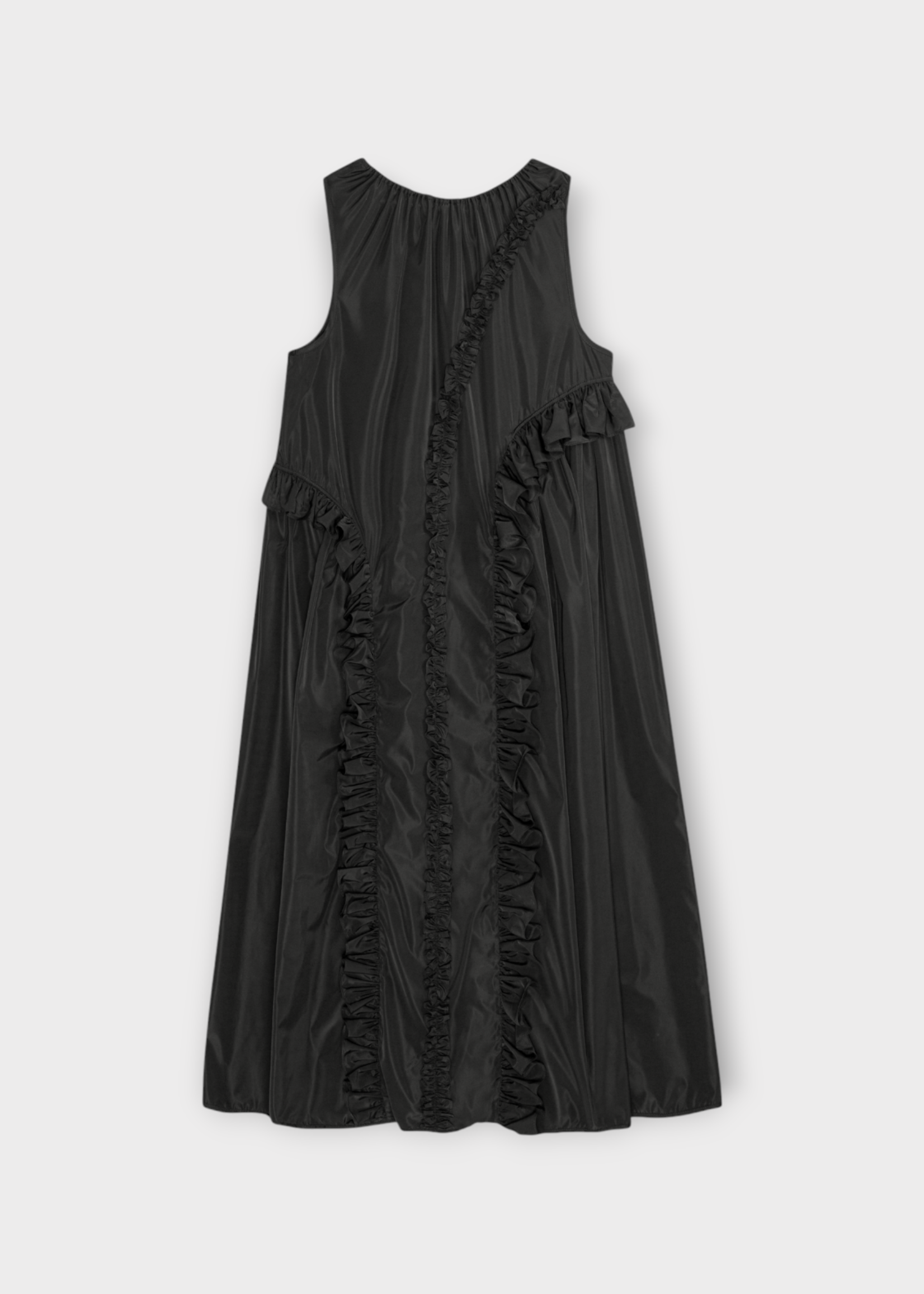 Cecilie Bahnsen Cecilie Bahnsen Dress, Black, Opal Round Neck Sleeveless Recycled Ruffled Dress