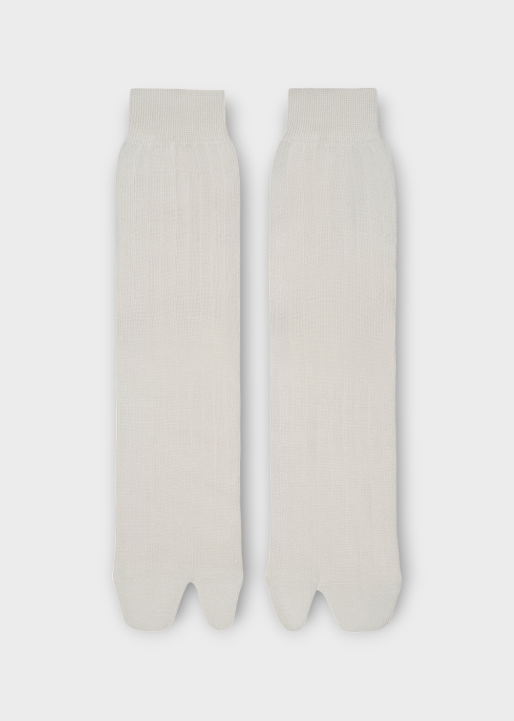 Maison Margiela Maison Margiela Socks, White, Cotton Canvas Ribbed Bootleg in White