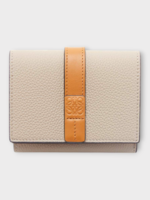 Loewe Loewe Wallet, Multi, Soft Grained Calfskin Trifold Wallet Soft Grained Calf In Honey & Light Oat