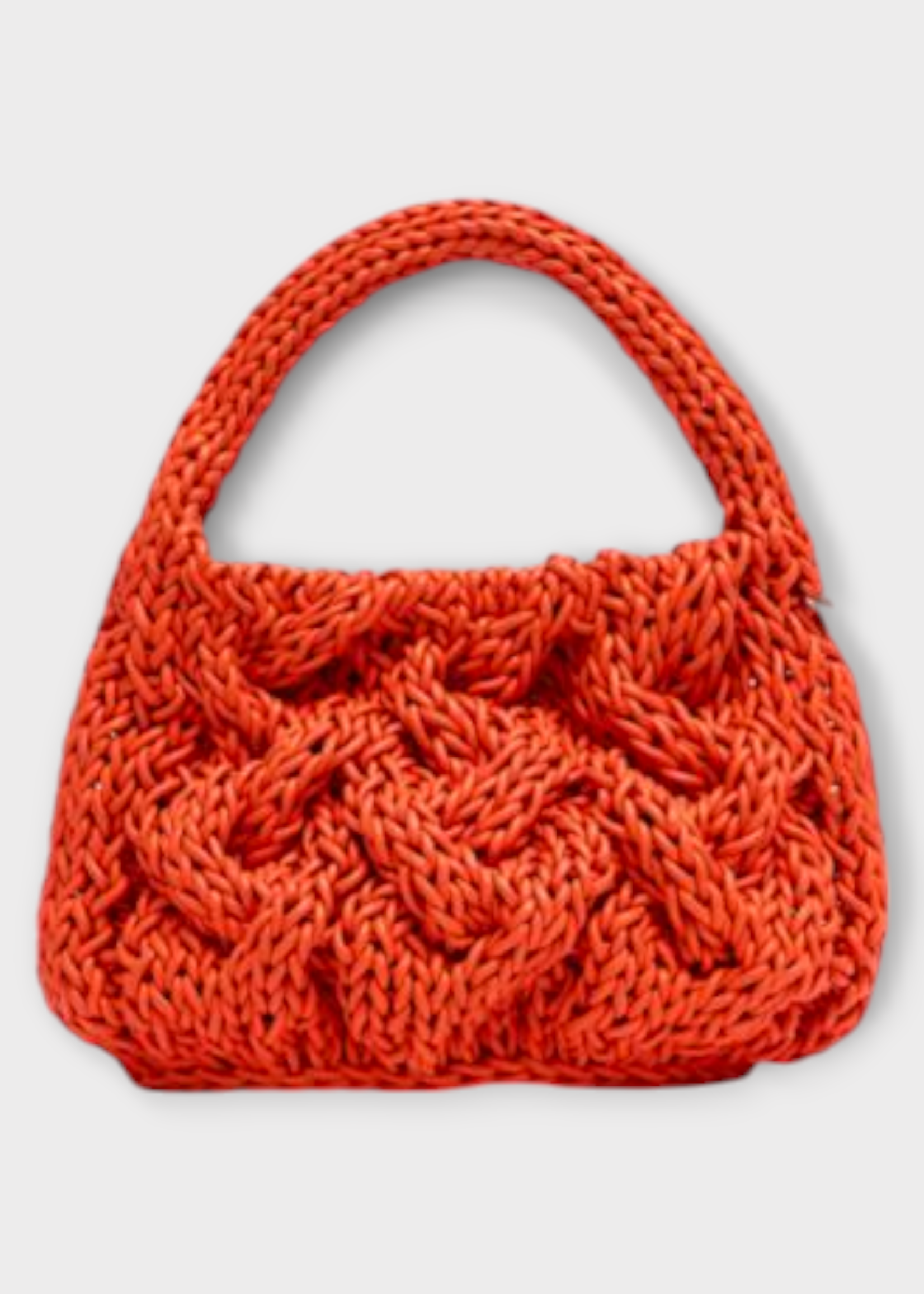 J.W. Anderson J.W. Anderson Bag, Orange, Small Cable Top Handle Knit Hand Bag In Orange
