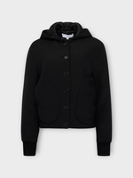 J.W. Anderson J.W. Anderson Jacket, Black, Relaxed Fit Buttoned Hooded Jacket In Black