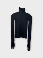 Marie Adam Leenaerdt Marie Adam Leenaerdt Top, Black, Nylon Collant High Neck Gloves Top In Black