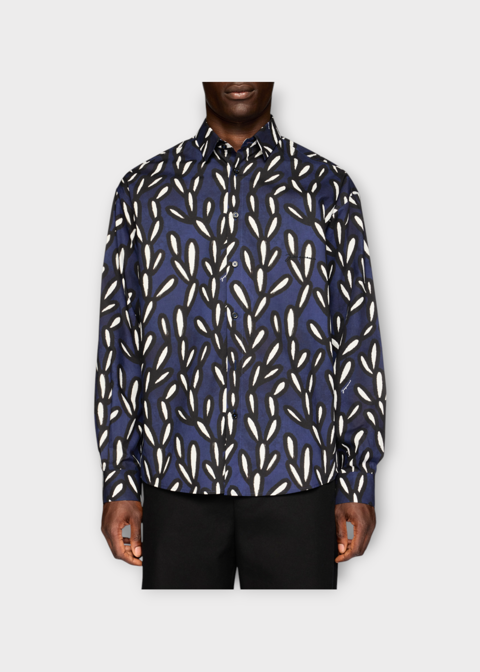 Jacquemus Jacquemus Shirt, Print, La Chemise Simon Shirt In Navy & Black
