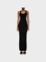 Jacquemus Jacquemus Dress, Black, La Robe Scala Sleeveless Croco Knit Long Dress