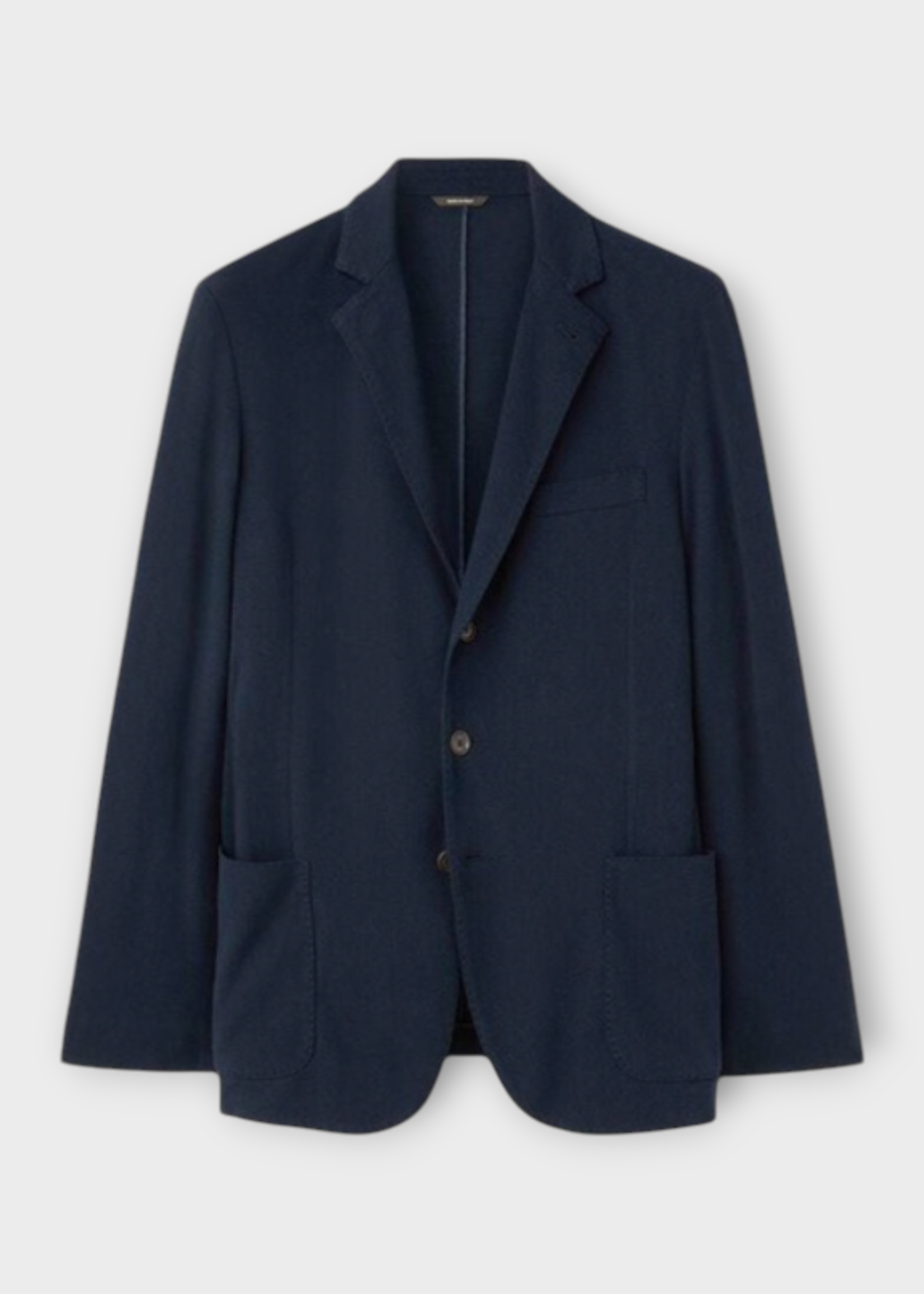 Loro Piana Loro Piana Jacket, Navy, Cotton & Linen Sweater Collared Jacket In Blue Navy