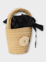 Patou Patou Bag, Beige, Raffia Bucket Bag In Vanilla