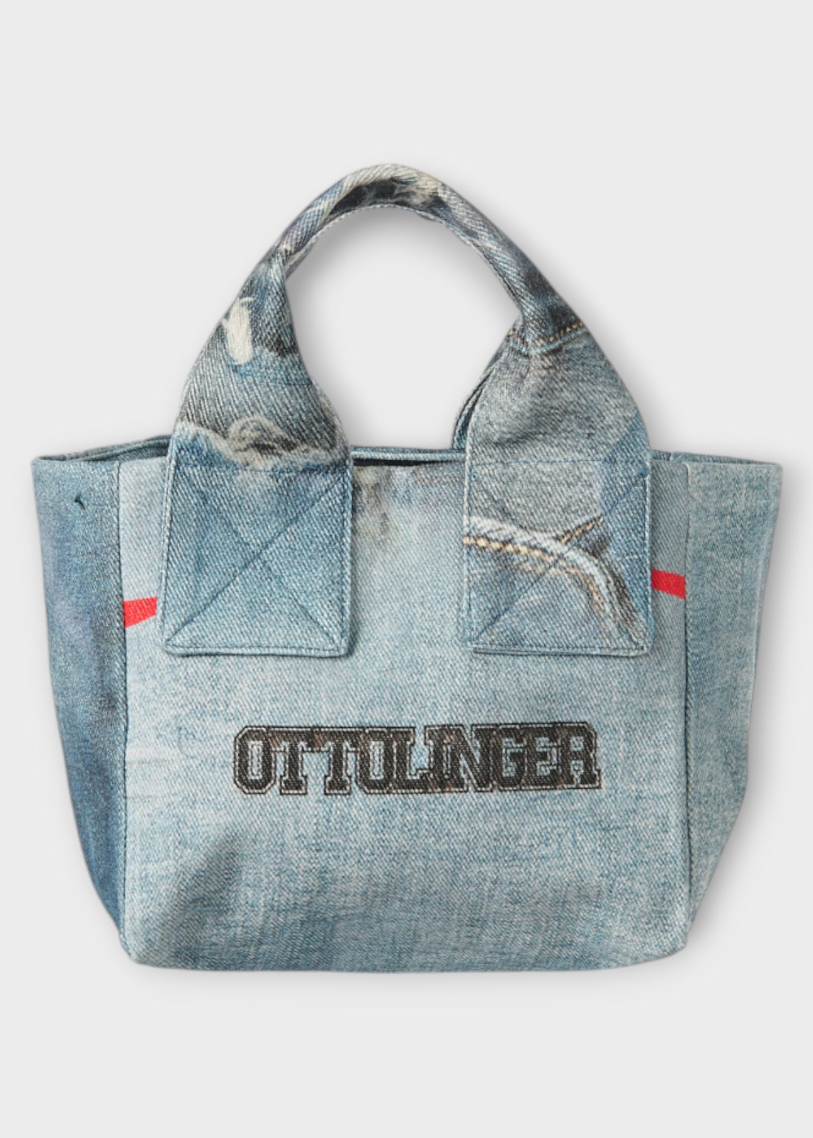 Ottolinger Ottolinger Bag, Print, Denim Tote Bag Mini w/ Logo Print
