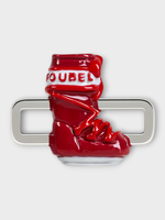 Poubel Poubel Charm, Print, Red Moonboot Hand Painted Enamel w/ Sterling Silver