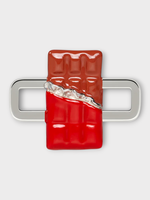 Poubel Poubel Charm, Print, Chocolate Bar Hand Painted Enamel w/ Sterling Silver