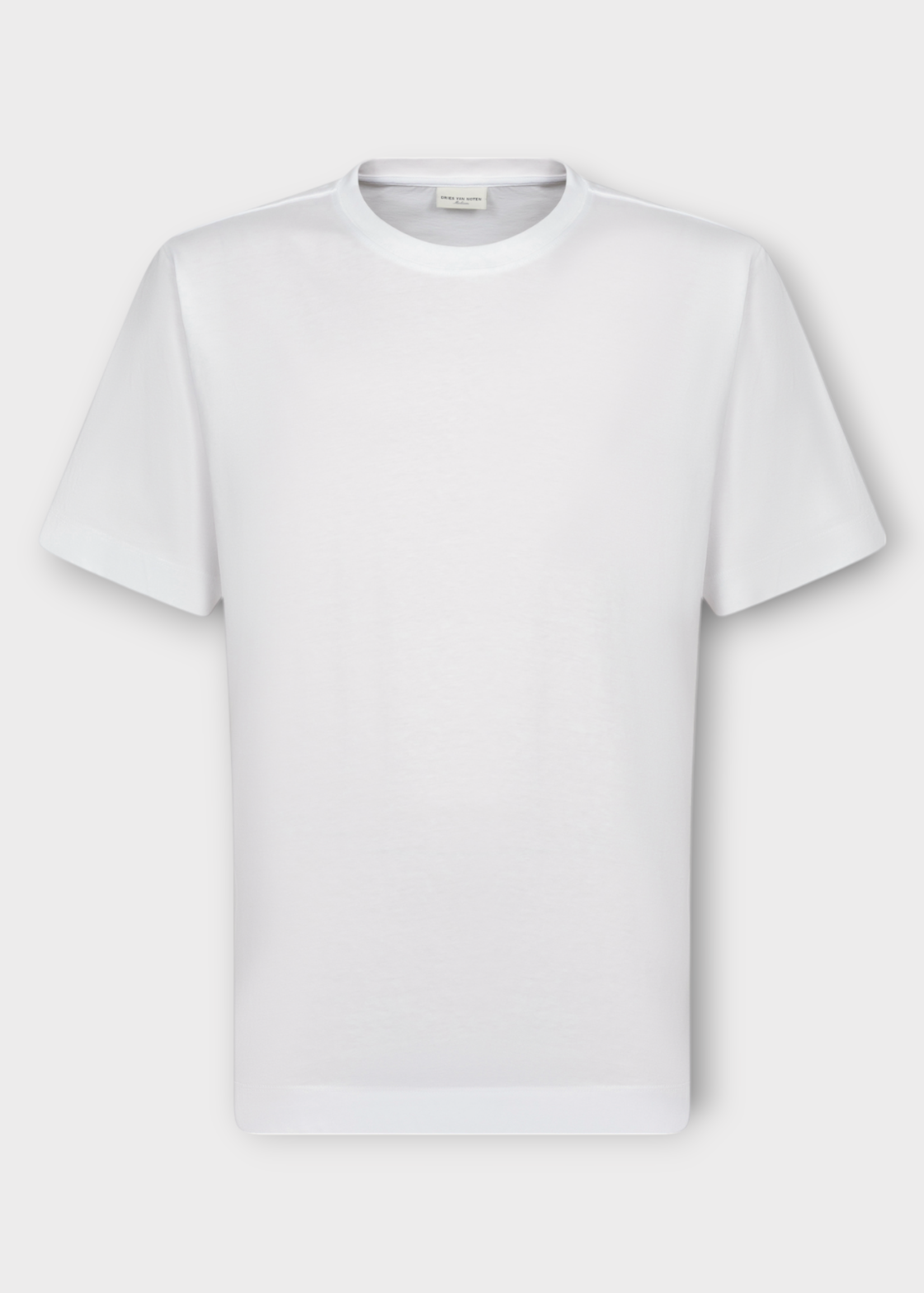Dries Van Noten Dries Van Noten T-Shirt, White, Hertz Cotton Regular Fit Crew Neck T-Shirt