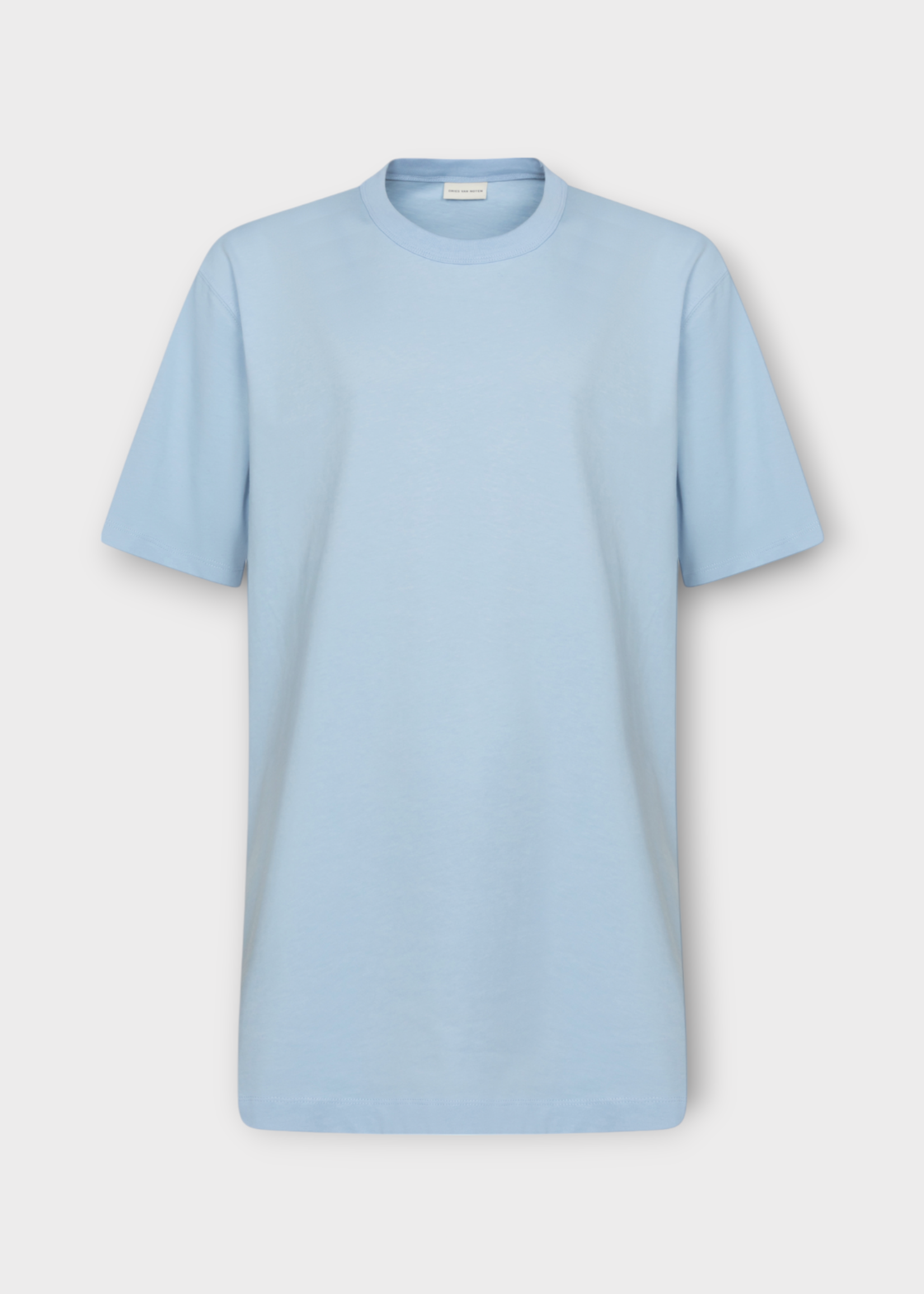 Dries Van Noten Dries Van Noten T-Shirt, Blue, Heer Cotton Crew Neck T-Shirt in Light Blue