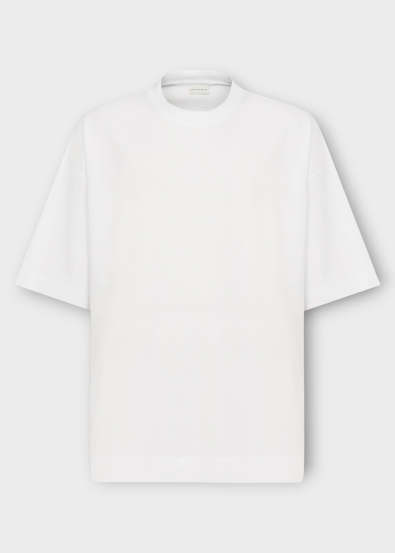 Dries Van Noten Dries Van Noten T-Shirt, White, Hen Cotton Loose Fit Crew Neck T-Shirt