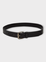 Dries Van Noten Dries Van Noten Belt, Black, Leather Casual Belt w/ Silver Buckle