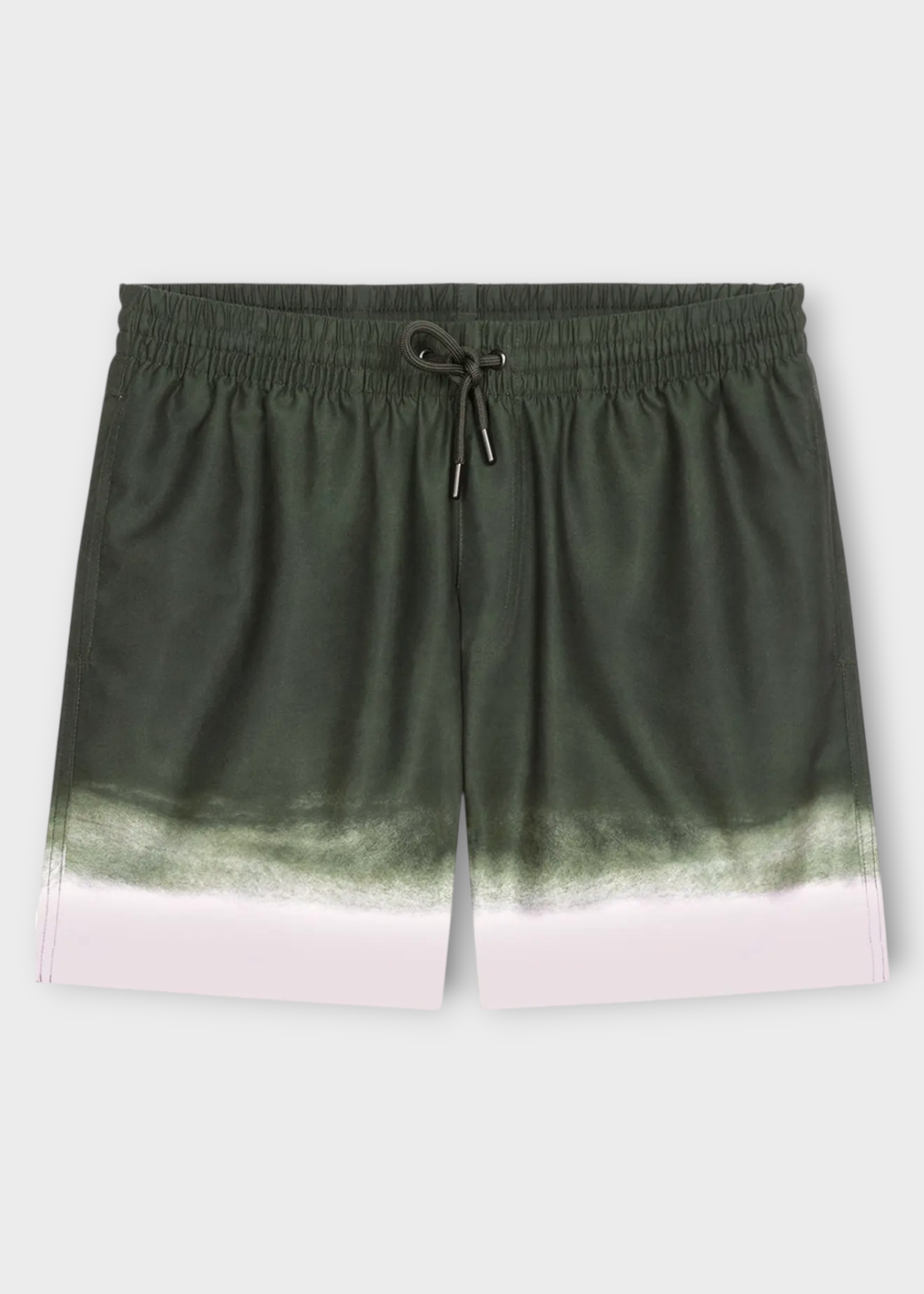 Dries Van Noten Dries Van Noten Swimwear, Print, Phibbs Drawstring Waist Swim Trunks in Green w/ Graphic Placed Print