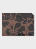 Dries Van Noten Dries Van Noten Wallet, Print, Leather Cardholder in Rust w/ All Over Flower Print