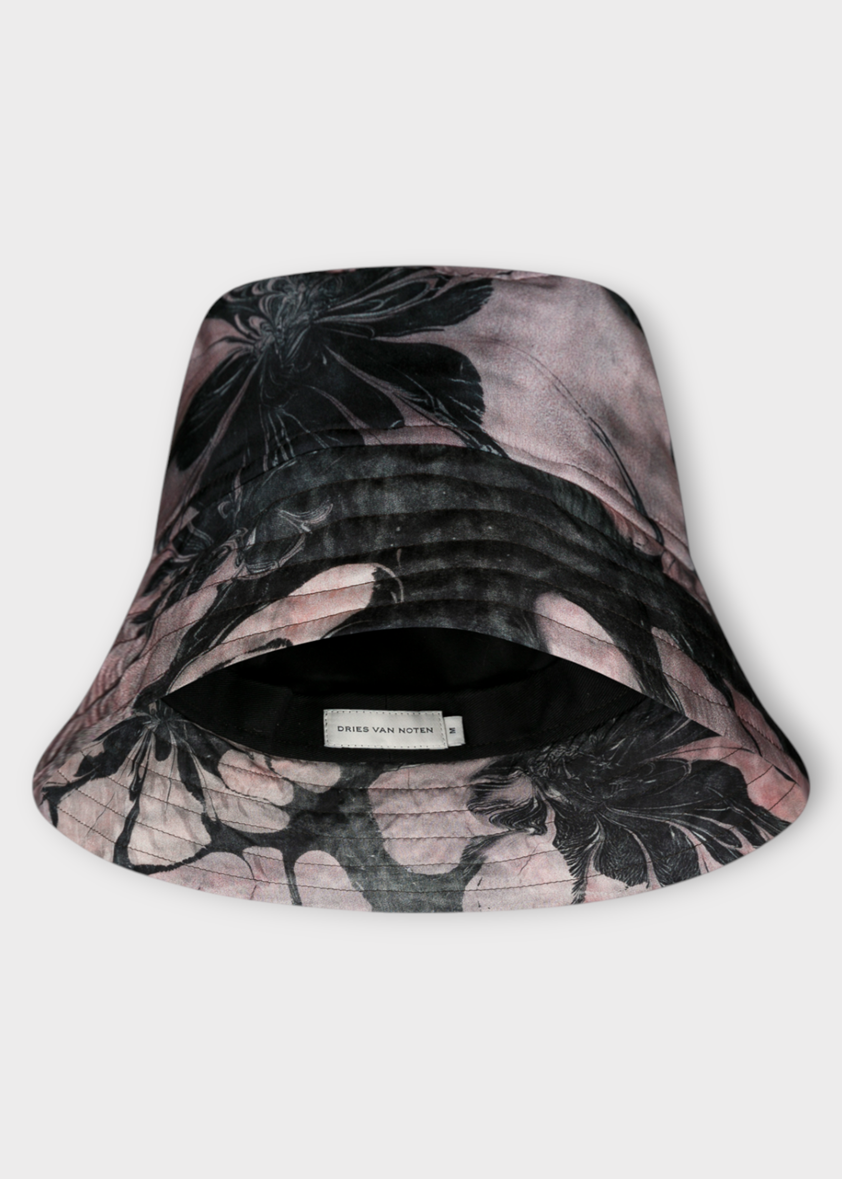 Dries Van Noten Dries Van Noten Hat, Print, Gilly Silk Bucket Hat in Pink w/ All Over Flower Print