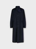 Dries Van Noten Dries Van Noten Coat, Navy, Rannon Loose Fit Water Repellent Parka w/ Raglan Sleeves
