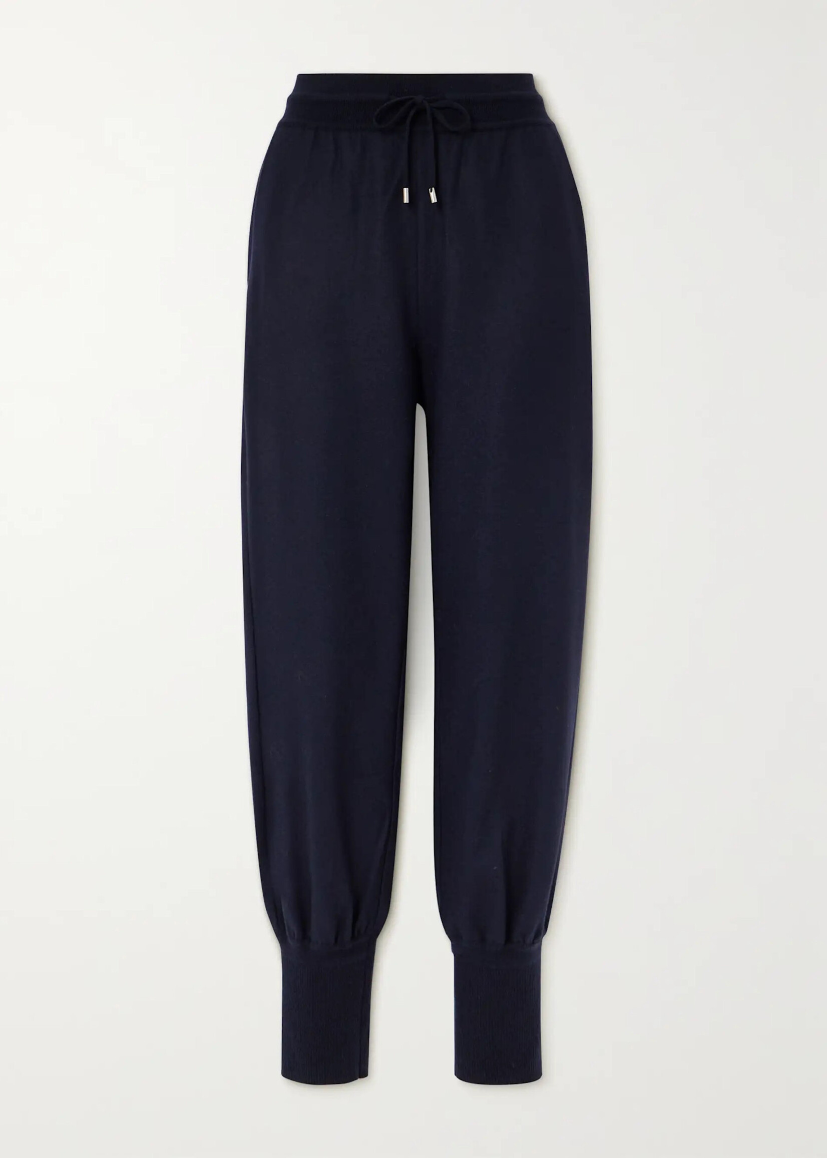 Loro Piana Loro Piana Trousers, Navy, Darhan Cashmere & Jersey Drawstring Waist Knitted Pants In Blue Navy
