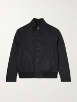 Loro Piana Loro Piana Jacket, Blue, Gaikan Cashmere Collared Button Up Bomber In Moonless Night